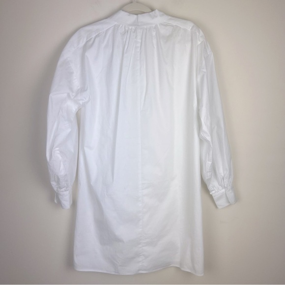 LPA | Academia Poet Peasant Prairie Shirt Dress Blouse Tunic White | XS - Picture 4 of 8